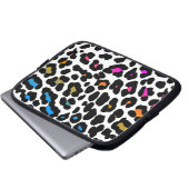 Corey Tiger 80er Neon Leopard Print Laptopschutzhülle (Vorne Knopf)