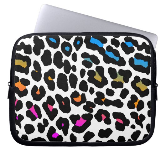 Corey Tiger 80er Neon Leopard Print Laptopschutzhülle (Vorderseite)