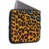 Corey Tiger 80er Neon Leopard Print Laptopschutzhülle (Vorne Rechts)