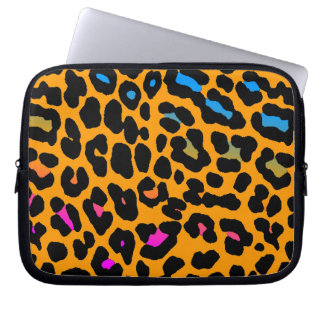 Corey Tiger 80er Neon Leopard Print Laptopschutzhülle