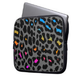 Corey Tiger 80er Neon Leopard Print Laptopschutzhülle (Vorderseite Links)