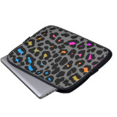 Corey Tiger 80er Neon Leopard Print Laptopschutzhülle (Vorne Knopf)