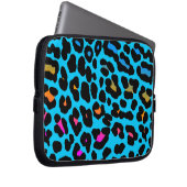Corey Tiger 80er Neon Leopard Print Laptopschutzhülle (Vorne Rechts)