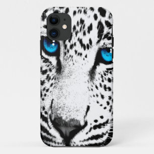 Corey Tiger 80er Neon-Leoparden-Gesicht (weißer Sc iPhone 11 Hülle