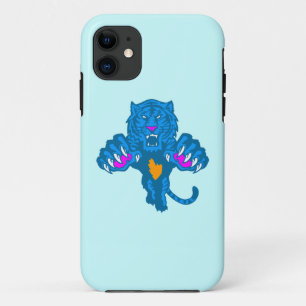 Corey Tiger 80er Neon springender Tiger (Blau) Case-Mate iPhone Hülle
