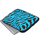 Corey Tiger 80er Neon Tiger Print Laptopschutzhülle (Vorne Knopf)