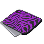 Corey Tiger 80er Neon Tiger Print Laptopschutzhülle (Vorne Knopf)