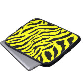 Corey Tiger 80er Neon Tiger Print Laptopschutzhülle (Vorne Knopf)