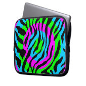 Corey Tiger 80er Neon Tiger Print Laptopschutzhülle (Vorderseite Links)