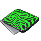 Corey Tiger 80er Neon Tiger Print Laptopschutzhülle (Vorne Knopf)