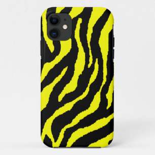 Corey Tiger 80er Neon-Tigerstreifen (Gelb) iPhone 11 Hülle