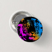 Corey Tiger 80er New Wave Tiger Face Button (Vorne & Hinten)