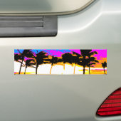 Corey Tiger 80er Palm Trees Sunset Autoaufkleber (Auf Auto)