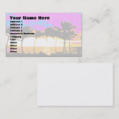 Corey Tiger 80er Palm Trees Sunset Visitenkarte (Vorne/Hinten)