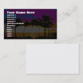 Corey Tiger 80er Palm Trees Sunset Visitenkarte (Vorne/Hinten)
