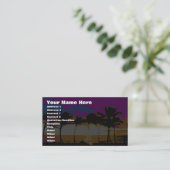 Corey Tiger 80er Palm Trees Sunset Visitenkarte (Stehend Vorderseite)