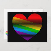 Corey Tiger 80er Rainbow Strip Heart Postkarte (Vorne/Hinten)