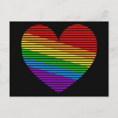 Corey Tiger 80er Rainbow Strip Heart Postkarte (Vorderseite)