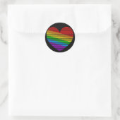 Corey Tiger 80er Rainbow Strip Heart Stickers (Tasche)