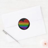 Corey Tiger 80er Rainbow Strip Heart Stickers (Umschlag)