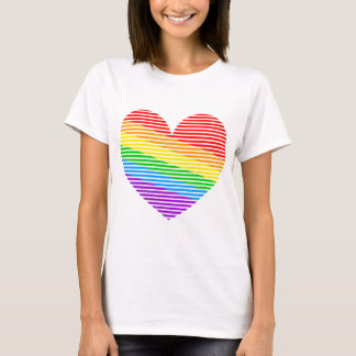Corey Tiger 80er Rainbow Strip Herzklappen oben T-Shirt