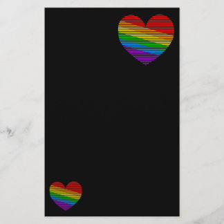 Corey Tiger 80er Rainbow Stripe Heart Stationery Briefpapier