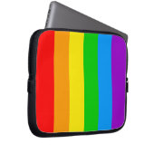 Corey Tiger 80er Rainbow Stripes Flag Laptopschutzhülle (Vorne Rechts)
