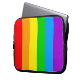 Corey Tiger 80er Rainbow Stripes Flag Laptopschutzhülle (Vorderseite Links)