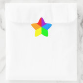 Corey Tiger 80er Rainbow Wedges Stern-Aufkleber (Tasche)