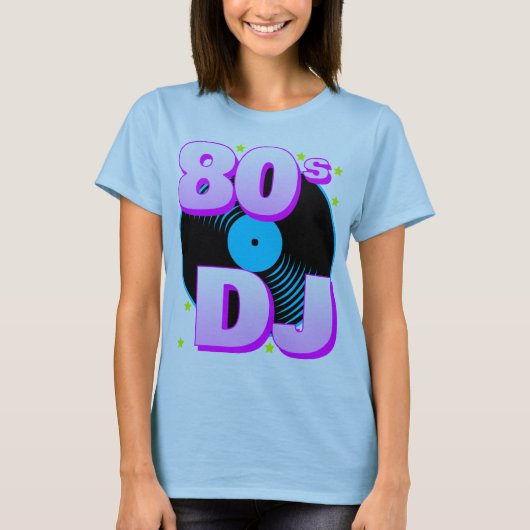 Corey Tiger 80er Retro 80er DJ T - Shirt (Vorderseite)