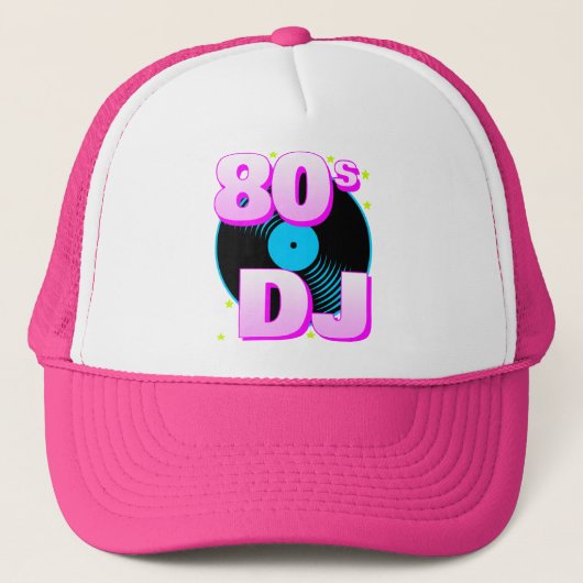 Corey Tiger 80er Retro 80er DJ Trucker Hat Truckerkappe (Vorderseite)