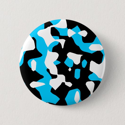 Corey Tiger 80er Retro Blue Camouflage (Camouflage Button (Vorderseite)