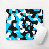 Corey Tiger 80er Retro Blue Camouflage (Camouflage Mousepad (Mit Mouse)