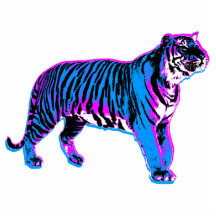 Corey Tiger 80er Retro Blue Tiger