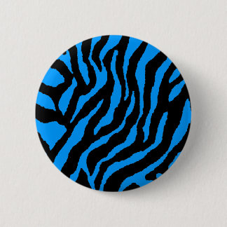 COREY TIGER 80er RETRO BLUE TIGER STRIPES Button