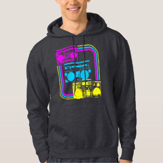 Corey Tiger 80er Retro Boombox Radio Hoodie