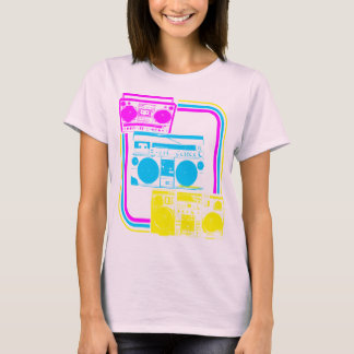 Corey Tiger 80er Retro Boombox Radio T-Shirt