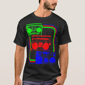 Corey Tiger 80er Retro Boombox Radio T-Shirt