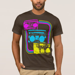 Corey Tiger 80er Retro Boombox Radio T-Shirt