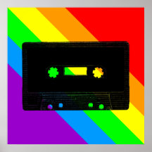 Corey Tiger 80er Retro Cassette Tape Regenbogen