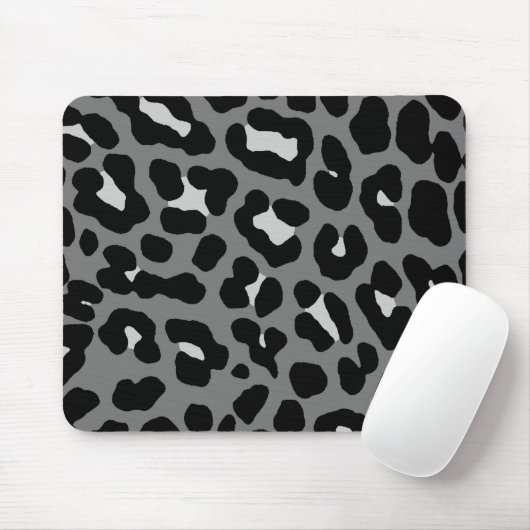 Corey Tiger 80er Retro Gray Leopard Print Mousepad (Mit Mouse)