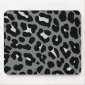 Corey Tiger 80er Retro Gray Leopard Print Mousepad (Vorne)