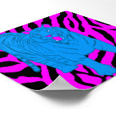 Corey Tiger 80er Retro Growling Tiger Poster (Ecke)