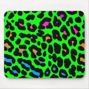 Corey Tiger-80er Retro grüner Leopard-Druck Mousepad