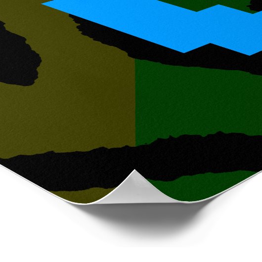 Corey Tiger 80er Retro I Liebe 80er Poster (Ecke)