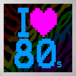 Corey Tiger 80er Retro I Liebe 80er Poster