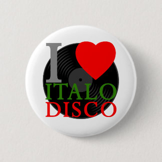 Corey Tiger 80er Retro I Liebe Italo Disco Button