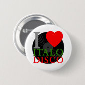 Corey Tiger 80er Retro I Liebe Italo Disco Button (Vorne & Hinten)