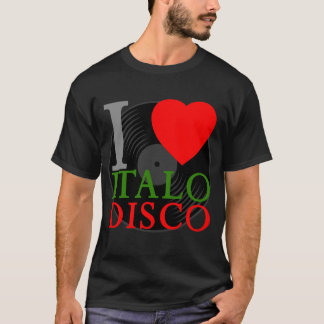 Corey Tiger 80er Retro I Liebe Italo Disco T-Shirt