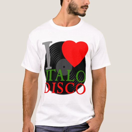 Corey Tiger 80er Retro I Liebe Italo Disco T-Shirt (Vorderseite)